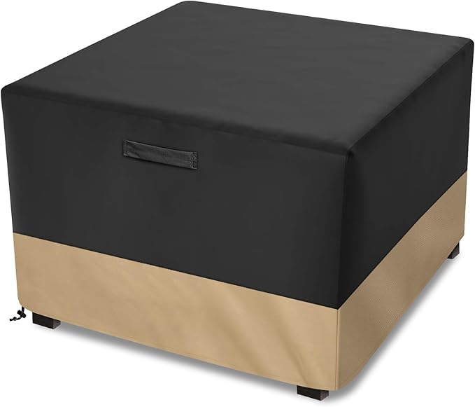 Stanbroil 40-Inch Patio Square Cover, 600D Waterproof Fire Pit Cover for Outdoor Fire Pit Table, Fire Bowl, Patio Furniture, Waterproof, Black