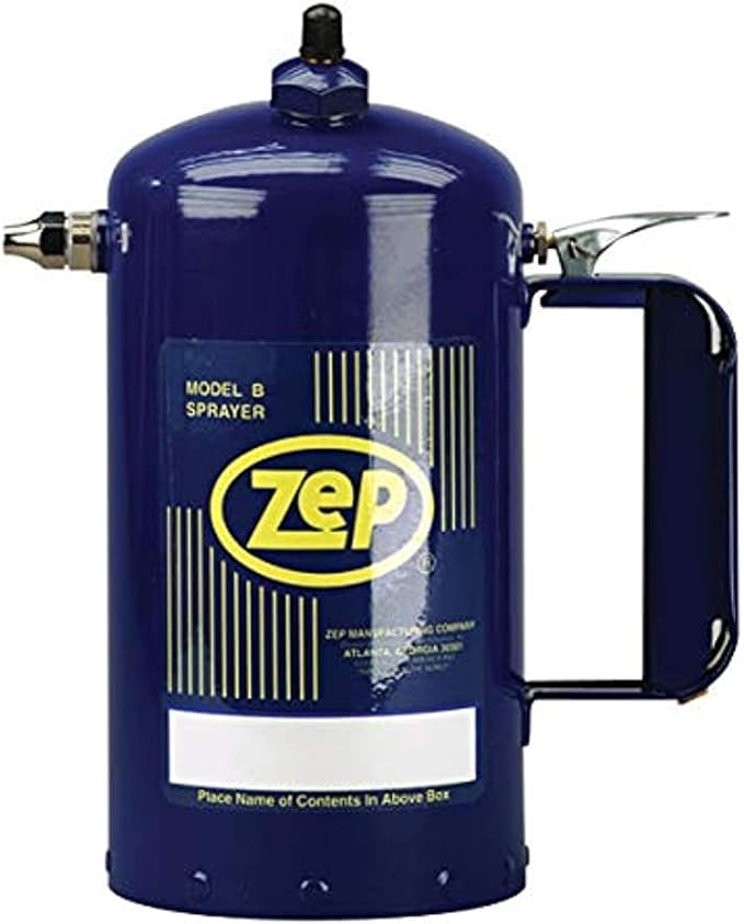 Zep Model B Heavy-Duty Steel Solvent Sprayer - 32 oz (Each) 829801 - Industrial Strength, Refillable, Pressurized, Spring-Loaded Trigger