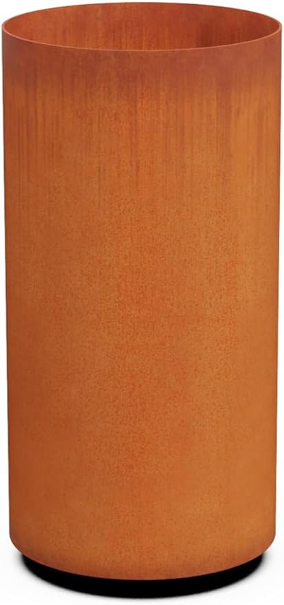 Plantercraft Corten Steel Garden Planter Round Heavy Duty Metal | Made in USA | Fully Assembled | Commercial Residential Outdoor