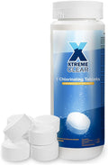 XtremeClear 1.5 Pounds Chlorine Tablets for Swimming Pools, Spa, Hot Tub, Long-Lasting Stabilized 1" Chlorinating Tablets Chemicals, Small Pool