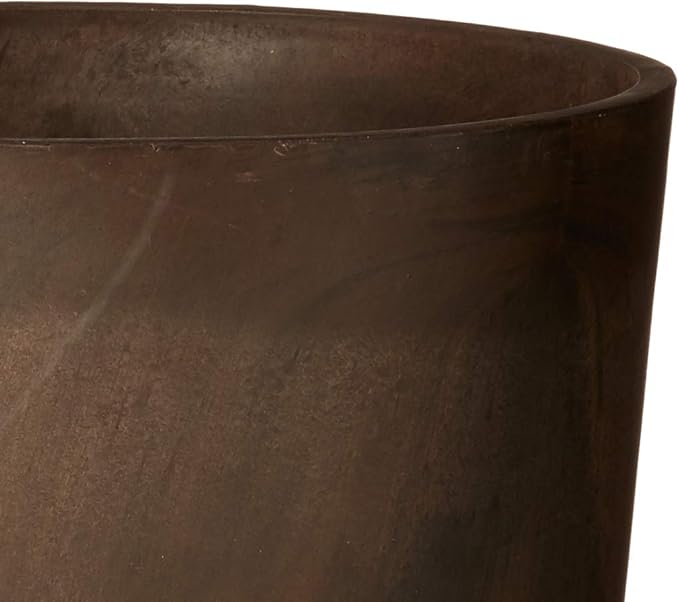 Arcadia Garden Products PSW S32CM Contempo Tall Round Planter, 13 by 28-Inch, Chocolate Marble