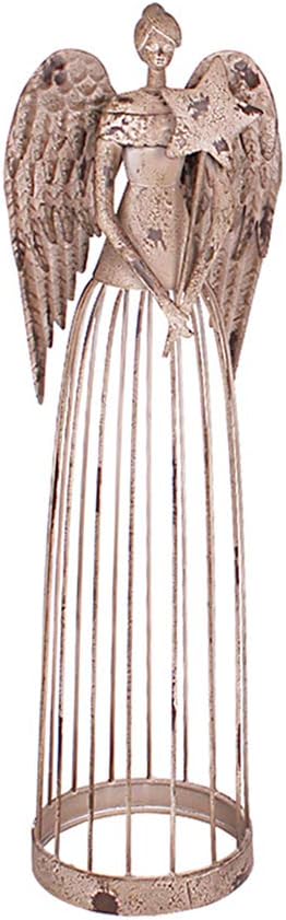 K KILIPES 26" H Antique Metal Angel Garden Statue Outdoor Yard Art Lawn Ornaments, Gifts for Mom Grandma Women