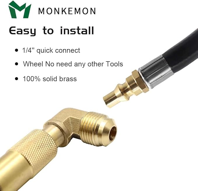 18FT Rv Quick Connect Propane Hose for Blackstone Grill, Rv Propane Adapter Extension Hose for Blackstone 17" 22" Griddle, Lp Quick Connect Rv Propane Hose, for Camp Chef Stove, Portable Fire Pit