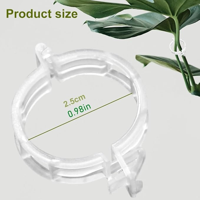 Plant Support Clips Reusable Garden Clips, Secured Plastic Plant Clips, Tomato Support Clips for String Trellis for Climbing Plants Outdoor Indoor Plant Flowers Stem Vine Fixing Clips (50, Black)