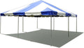 Party Tents Direct 20'x20' Weekender West Coast Tent Frame Party Tent (Blue/White) PVC Top with Storage Bag - Tents for Parties, Weddings, Birthdays, Banquets, Fiestas, Workshop, Outdoor Event