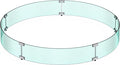 Skyflame 47" Round Fire Pit Glass Wind Guard, Thick & Clear Tempered Glass Fire-Resistant Wind Screens with Bracket & Feet, for Outdoor Fire Table/Fire Pit Pan