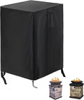 POMER Fire Column Cover,21inch Square Firepit Cover for Patio Fire Column Waterproof Outdoor Fireplace- 21"Lx21"Wx35"H