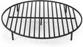 TITAN GREAT OUTDOORS Ash & Ember Round 36in Fire Pit Grate, Heavy Duty 1/2in Steel Elevated Log Wood Pit Grate, Burning Fireplace and Firepits