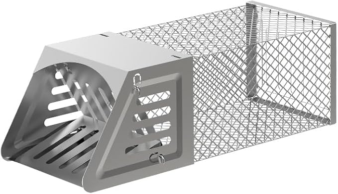 Automatic Mouse Trap, Humane Rat Trap Cage - Reusable Live Catch Rodent Trap for Mice, Rats, Squirrels - Safe & Effective Indoor/Outdoor