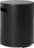 Propane Tank Cover Table - Outdoor Tank Covers Concrete Gas Tank Box - 20 LB Modern Cover Tables with Side Handle - Concrete Hideaway Holder for Patio or Deck - Black&Round