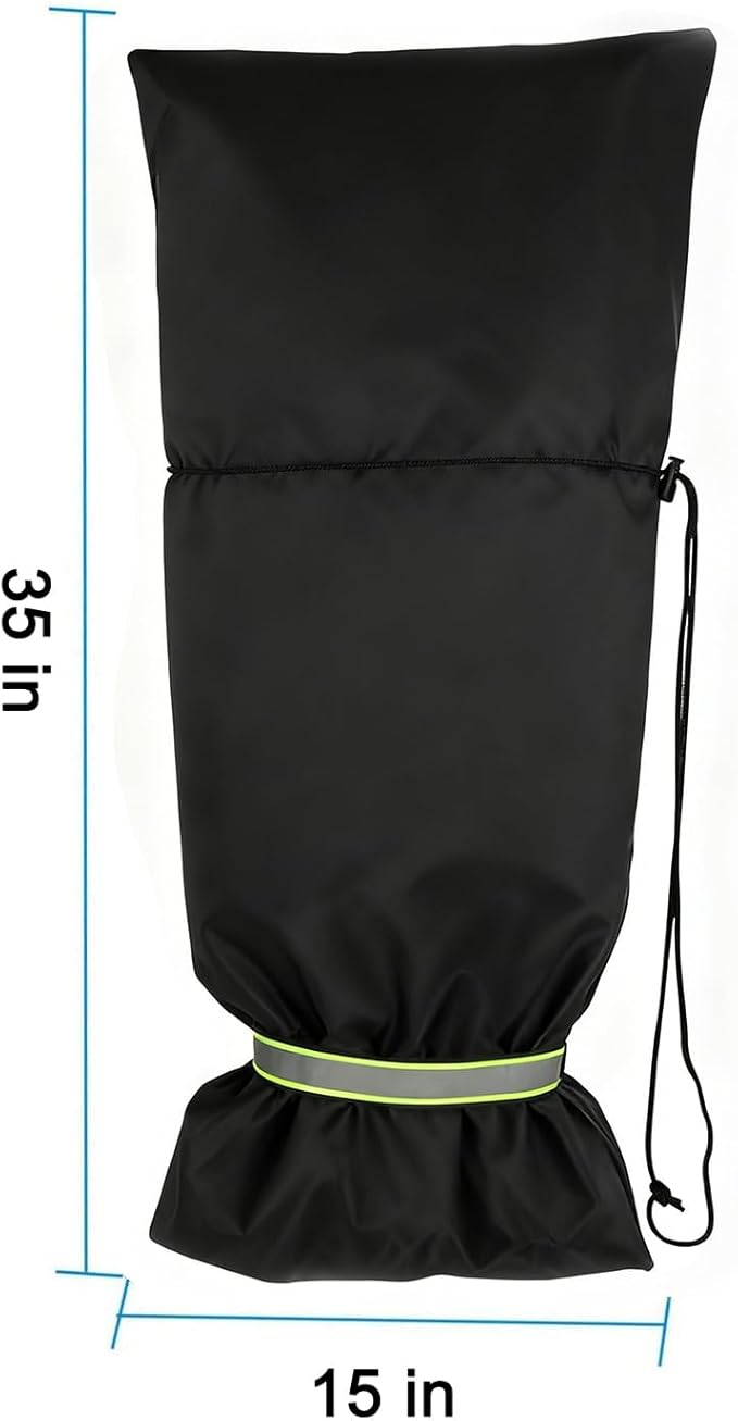 Outdoor Faucet Cover for Winter Freeze Protection, Waterproof Water Spigot Cover, 15”x35” Large Hose Bib Covers for Outdoor Faucets, Garden & Lawn, Reusable Freeze Protector for Winter & Summer
