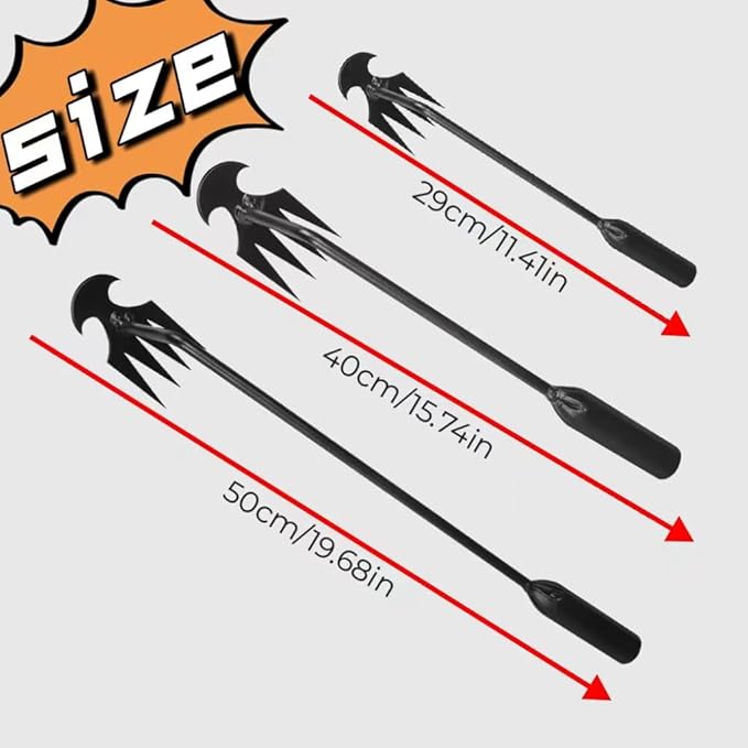 Weed Puller Tool, Weeding Artifact Uprooting Removal Tool, 4 Teethes Dual Purpose Manual Weeders, Multifunctional Tools for Garden Weeding (4PCS 20IN)