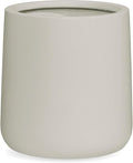 15.3"H x 15"D Conico Fiberstone Round Planter - Christmas Tree Planter, Smooth Finishes, Weather Resistant for Indoor and Outdoor Use, Included 2 Extra Coco Mats (Taupe, 11.7" Pot Opening)