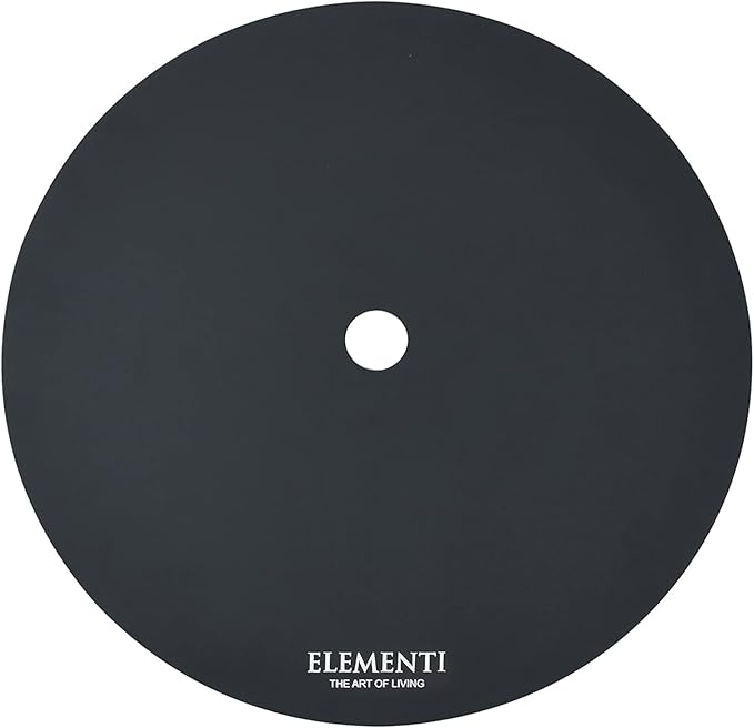 AMS Fireplace | Elementi Plus | Nimes | Round Dark Gray Concrete Natural Gas Fire Table Pit (Natural Gas)