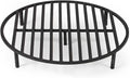 TITAN GREAT OUTDOORS Ash & Ember Round Fire Pit Grate, Heavy Duty 1/2in Steel Elevated Log Wood Pit Grate, Burning Fireplace and Firepits (28")