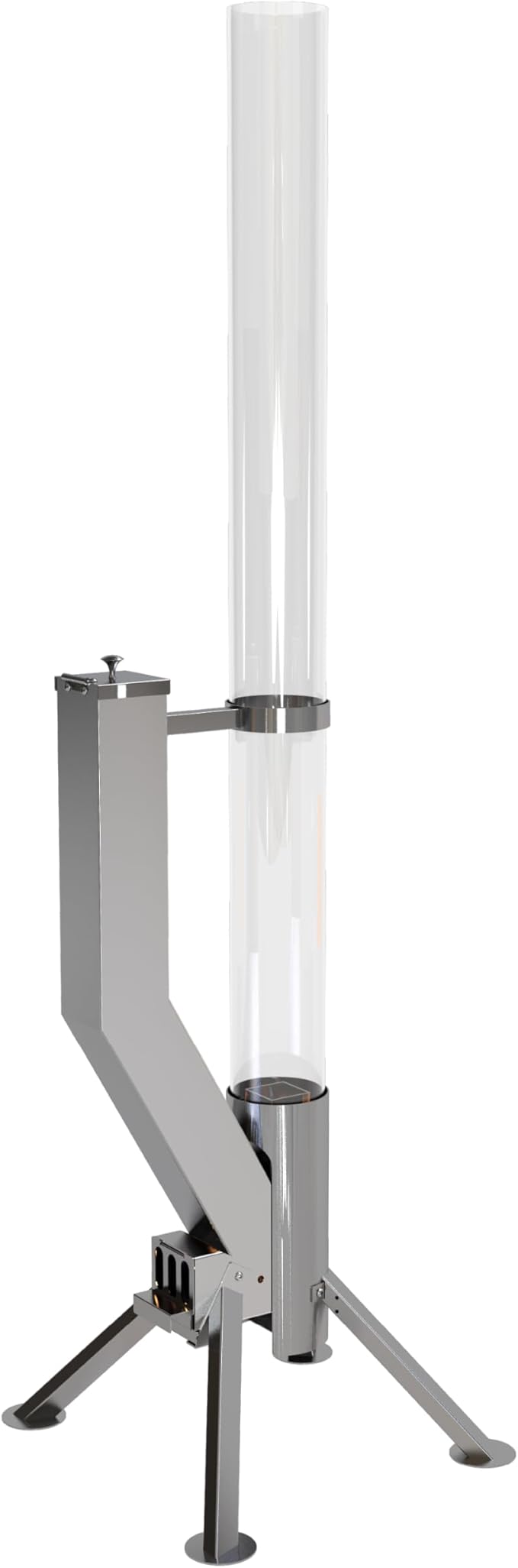Smokeless Fire Pit - Outdoor Wood Pellet Fire Tube Stainless Steel firepit for Ambience Fire on Your Backyard, Patio, Porch & Garden (Silver, Premium)
