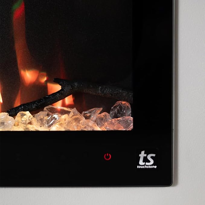 Touchstone Smart Electric Fireplace-The Fury 57" Wide- 4.5" Thin in Wall Recessed-100 Realistic Flame/Ember Bed Color Combos-1,500W Heater-Larger Viewing Area-Alexa/WiFi Enabled