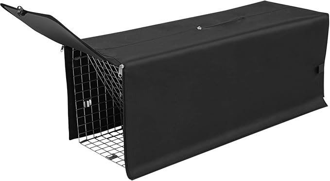 Live Animal Trap Cage Cover, ONly Cover for Cat Trap for Stray Cats 32 Inch Heavy Duty Folding Skunk with Real Door for Raccoons, Opossums, Groundhogs, Skunks, Feral Cats, Squirrels (Only Cover)