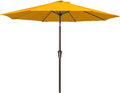 JEAREY 9FT Outdoor Patio Umbrella Outdoor Table Umbrella with Push Button Tilt and Crank, Market Umbrella 8 Sturdy Ribs UV Protection Waterproof for Garden, Deck, Backyard, Pool (Bright Orange)