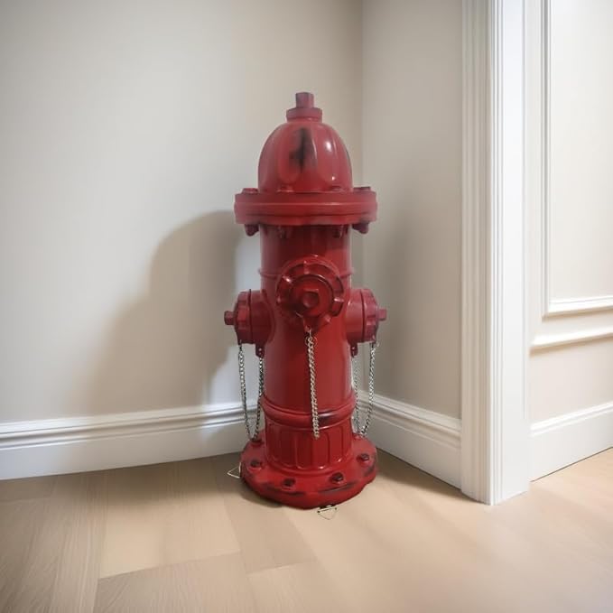 SHGYIBRISK Fire Hydrant for Dogs to Pee On: Dog Fire Hydrant Pee Post Outdoor-17.5" Training Post Statue for Yard Garden (Red-Big)