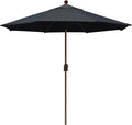 EliteShade USA 10-Year-Non-Fading 10Ft Market Umbrella Patio Umbrella Outdoor Table Umbrella with Ventilation, Black