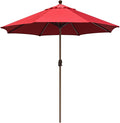 EliteShade USA 10-Year-Non-Fading 10Ft Market Umbrella Patio Umbrella Outdoor Table Umbrella with Ventilation, Logo Red