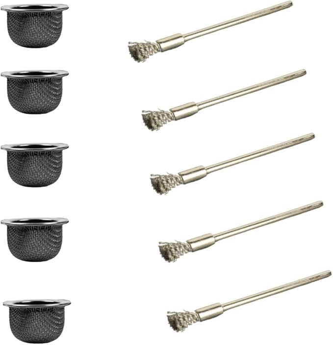Cocktail Smoker Replacement Mesh Basket & Stainless Steel Wire Brush for Cleaning by Smokeshow (5-Pack)