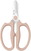 Professional Floral Scissors & Garden Shears - 3.38mm Stainless Steel, Ergonomic Wide Grip for Cutting Fresh Flowers, Florist Supplies, Pruning & Trimming (Pink)