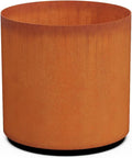 Plantercraft Corten Steel Garden Planter Round Heavy Duty Metal | Made in USA | Fully Assembled | Commercial Residential Outdoor
