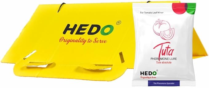 HEDO Delta Pheromone Trap with Tuta Lure for Tomato Leaf Miner(Tuta absoluta) to Control Damage in Tomato Pack of 10