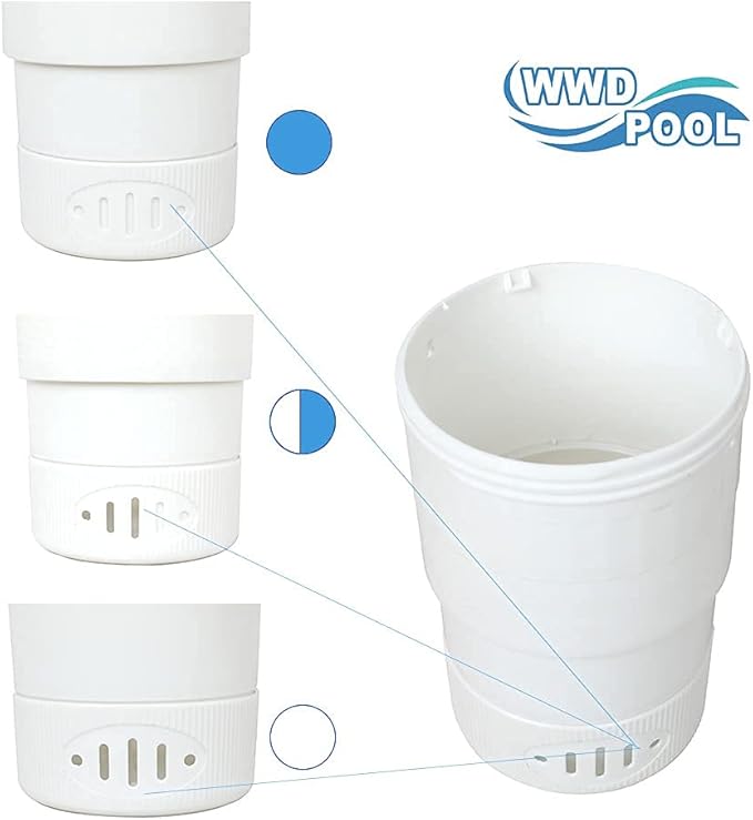 WWD POOL Pool Chlorine Floater, Floating Pool Chlorine Dispenser (Yellow Dinosaur), Fits 1 and 3 Inch Tablets for Large and Small Pools, Spa, Hot Tub
