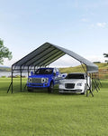20x25 FT Heavy Duty Metal Carport Kit, Reinforced Frame with Anchors, for Trucks, Boats, RV, Tractor, 100MPH Wind & 35PSF Snow Rating, Easy Assembly
