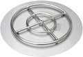 Stanbroil Stainless Steel 18" Round Flat Fire Pit Burner Pan w/12 Fire Ring Installed, BTU 92,000 Max