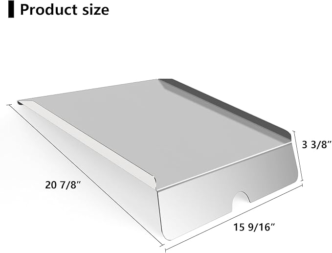 22" Stainless Steel Drip Pan Heat Baffle Replacement for Traeger 22 Series,Traeger Pro 575 Drip Tray,Traeger BAC012 BCA070 BBQ07C and Newer Lil' Tex,Lil' Tex Elite,Lil' Tex Pellet Smoker Grills Parts