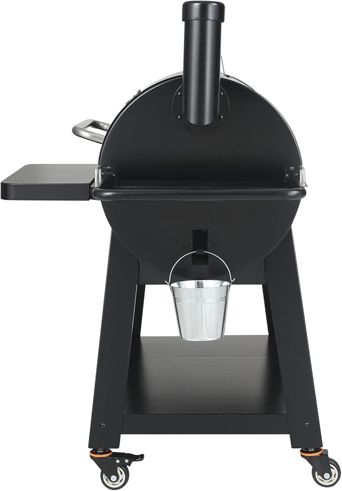 VEVOR Smoker Grill, Portable Wood Pellet Grill with Cart, 8 IN 1 BBQ Grill with PID Temperature Control & Meat Probe for Outdoor Cooking, Barbecue Camping, Picnic, 840 sq, Patio and Backyard, Black