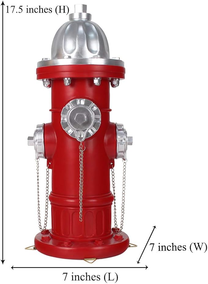 MARYTUMM Dog Fire Hydrant Statue Puppy Pee Post and Gift for Fireman, Fire Hydrant Garden Decor Statue Large, Fire Hydrant for Dog
