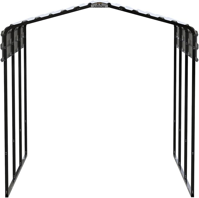 Arrow Shed 10' x 15' x 9' Galvanized Steel Multi-Purpose Shade and Shelter Carport, Eggshell Finish