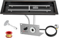 Skyflame 30 x 10 Inch Rectangular Fire Pit Pan Kit, Black Drop-in Fire Pit Pan and Burner, Come with Spark Ignition and Propane Hose, Indoor/Outdoor Fire Pit, Fire Table DIY Decorative