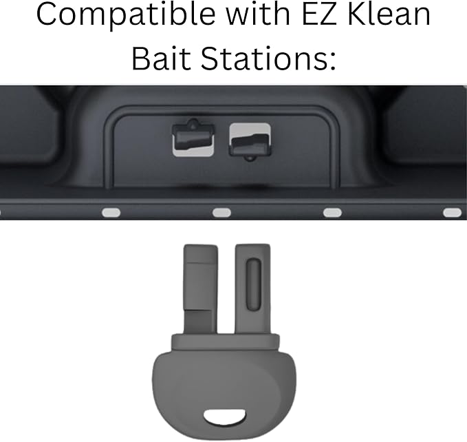 Key for EZ Klean Rat Bait Stations and Exterminators Choice Bait Boxes - Mouse Bait Station Key Compatible with FBS Fly Bait Stations and EZ Klean Bait Stations - with Robby’s Cloud Keychain (4 Pack)