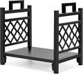 INNO STAGE Firewood Log Rack, Iron Wood Lumber Storage Holder for Fireplace, Heavy Duty Log Storage Bin for Firepit Stove Accessories Indoor - Perfect Construction - No Any Screw to Install