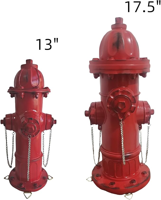 SHGYIBRISK Fire Hydrant for Dogs to Pee On: Dog Fire Hydrant Pee Post Outdoor-17.5" Training Post Statue for Yard Garden (Red-Big)