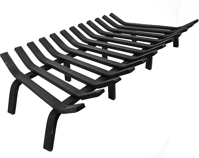 Lifetime Fireplace Grate 36 Inch - Black | Heavy-Duty Fireplace Log Holder | Alternative to Cast Iron Fireplace Grate | Heat-Resistant 39 Lb Basket Style Grate