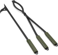 Stanbroil 28" Firewood Tongs and Fire Poker Set, Large Campfire Tongs Tool Set for Fireplace and Camping Fire Pit Wood Stove Indoor & Outdoor Use