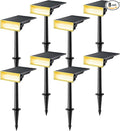 Consciot Solar Lights Outdoor,3000K Warm White Solar Spot Lights, Solar Spotlights Outdoor IP65 Waterproof, Solar Landscape Lights for Yard Tree House,8 Pack