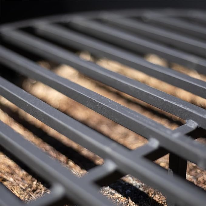 TITAN GREAT OUTDOORS Ash & Ember Round Fire Pit Grate, Heavy Duty 1/2in Steel Elevated Log Wood Pit Grate, Burning Fireplace and Firepits (28")