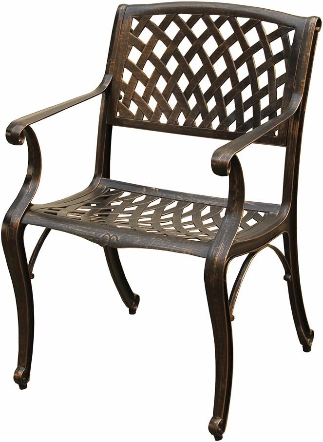Oakland Living Contemporary Modern Outdoor Mesh Lattice Aluminum 95 inch Bronze Oval Dining Set with Ten Chairs
