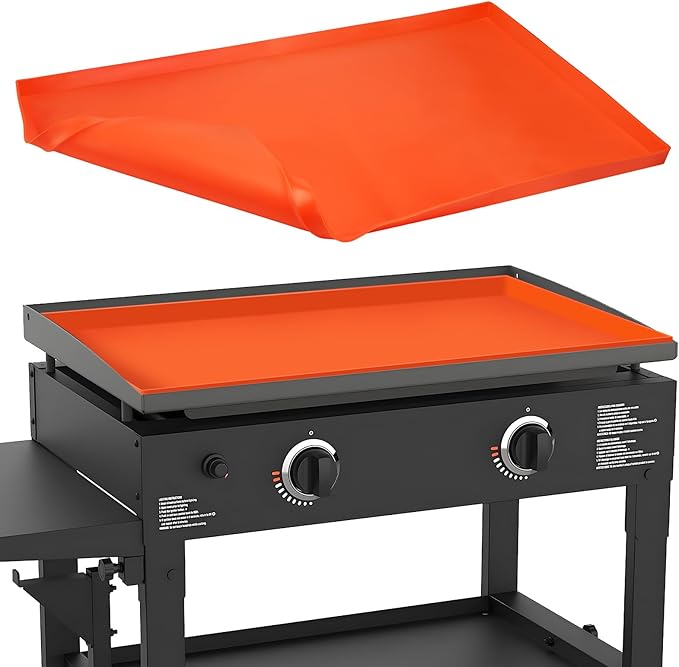 28" Silicone Griddle Mat for Blackstone, Heavy Duty Food Grade Silicone Griddle Cover, BBQ Shield Against Rust, Grease & Dirt, All-Season Protection