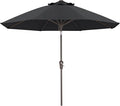 ABCCANOPY 10-Year No Fading 9FT Patio Umbrella, Acrylic Outdoor Table Umbrella with 8 Sturdy Ribs for Deck, Backyard, Garden, Yard (Black)