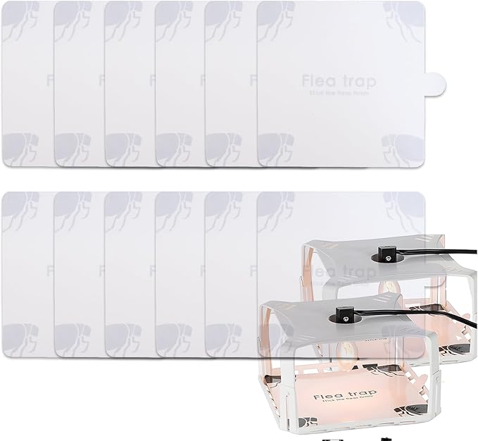 Flea Sticky Trap Refills, Flea Traps Refill Light Trap Replacement Discs Boards (12 PCS)