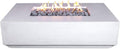 Vivid Heat - 60" Premium Mesa 2 Concrete Fire Bowl Heavy Cement Rectangle Propane Gas Fire Pit - Fire Table, Key Valve GFRC (Ivory)